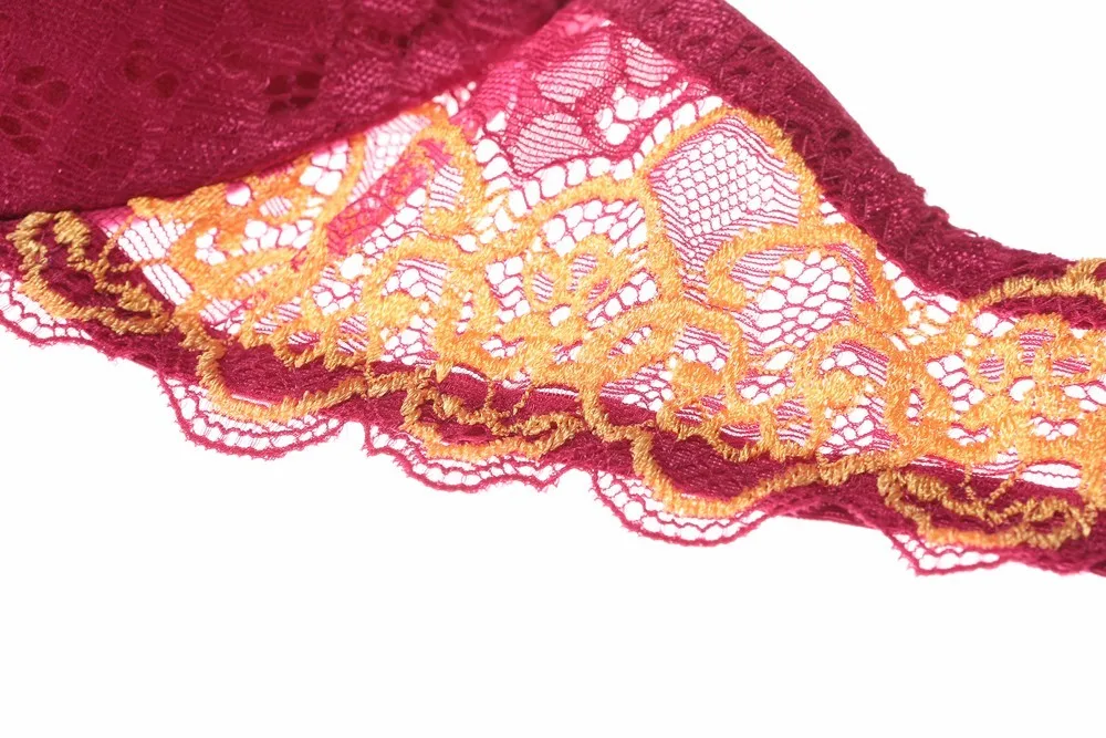 french knickers set New Sexy Brassiere lady push up bra set Lace embroidery bralette Underwear Panty Set Intimates Black Red Women Bra Thong Set sexy bra and panty set