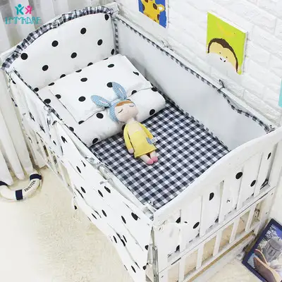 Cartoon Cotton Breathable Mesh Baby Crib Bumper Newborn Collision