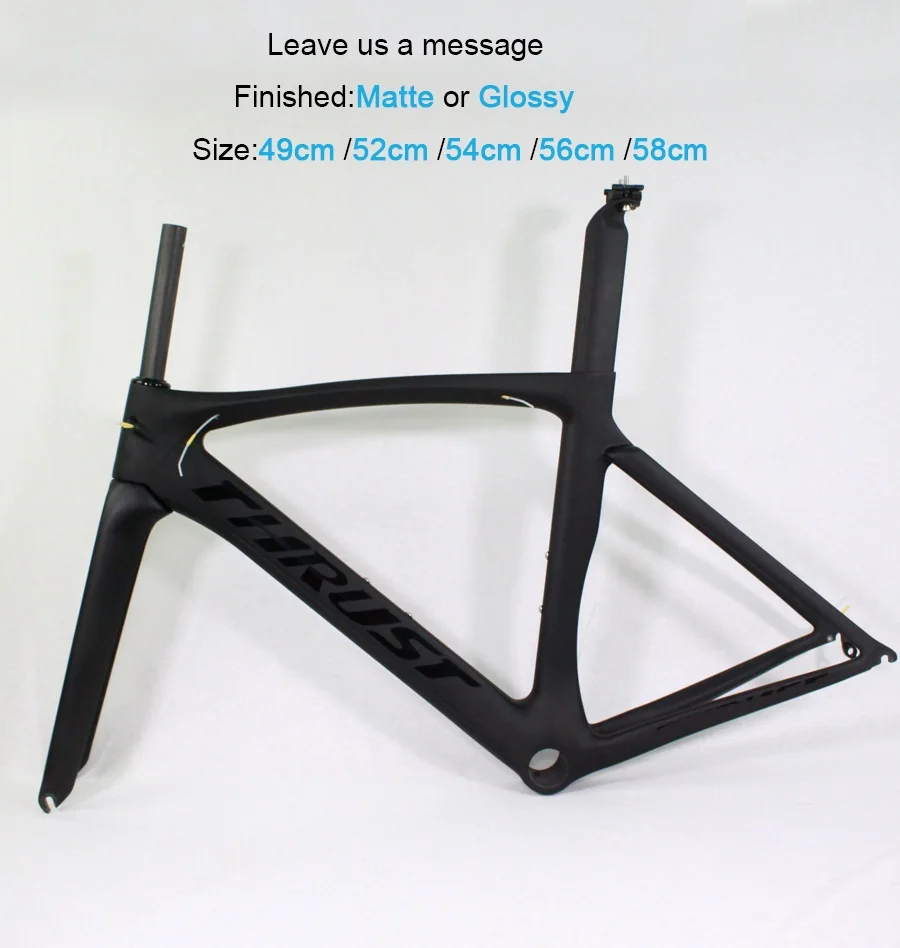 Карбоновая рама 46 49 52 54 56 58 см, карбоновая рама для дорожного велосипеда PF30, карбоновая рама для дорожного велосипеда, красные, 8 цветов - Цвет: BoB Black