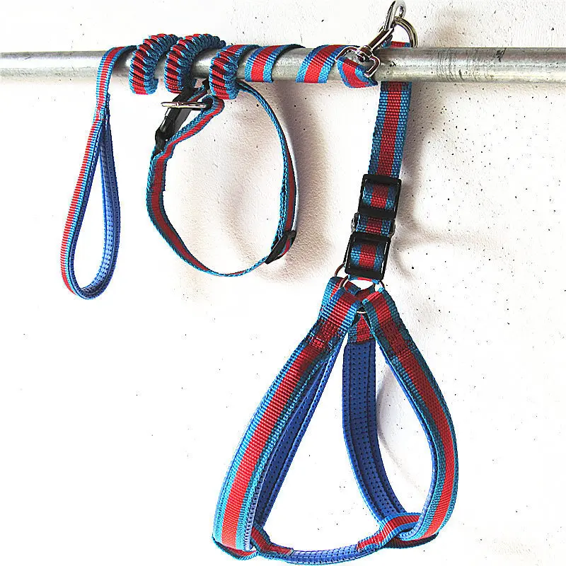 

Lekexi Bungee Dog Harness Leash Collars Pet Products Nylon Vest And Leash Running Rope Pet Safety Dog Collars Pulling Rope
