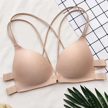 

Sexy Bras For Women Smooth Ultrathin Women Sexy Wireless Bra Top Vest Breathable Chest Pad Wearing Sports Underwear#3G