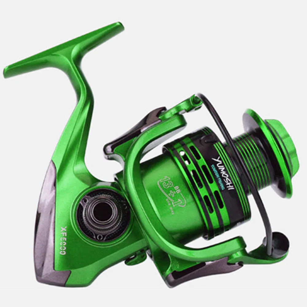 New Fishing Coils 13 + 1BB 5.5: 1 Full Metal Fish Feeder Mlinete Spinning Reels Baitcasting Reel Sea Rock Bait Fishing Hot Wheel
