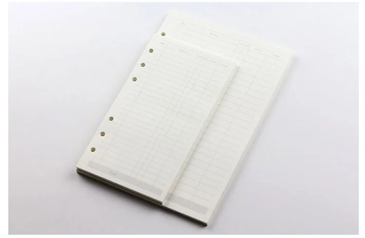 9 A5 A6 A7 Woodfree Printing Paper Planner Inner Pages For Filofax Creative Office Notebook Spiral Filler Papers Binder Inner Page
