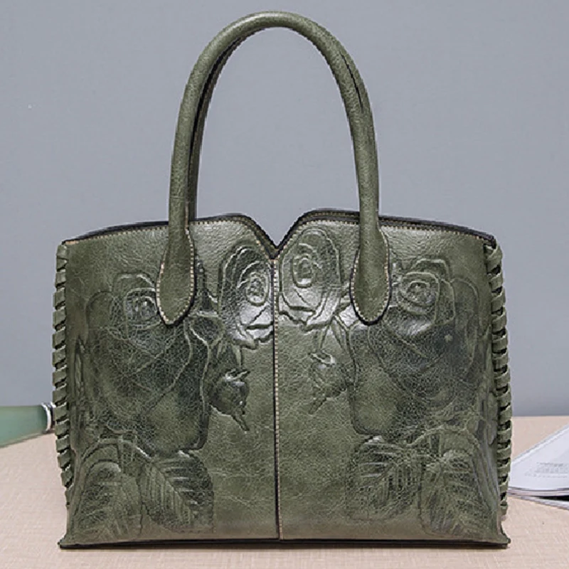 LJL-женская сумка из натуральной кожи для женщин, роскошная сумка, женская сумка-мессенджер с тиснением, брендовая Сумка-тоут