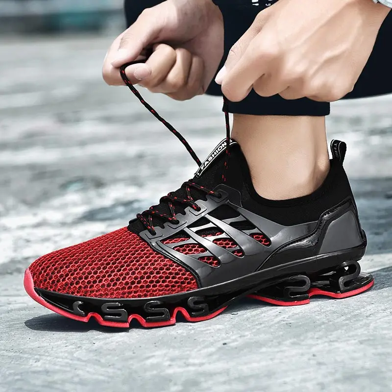Large Size Summer Training Shoes Men Shoes Sport Women Sneakers Male Breathable Running Shoes Sports Red Footwear Athletic A-244