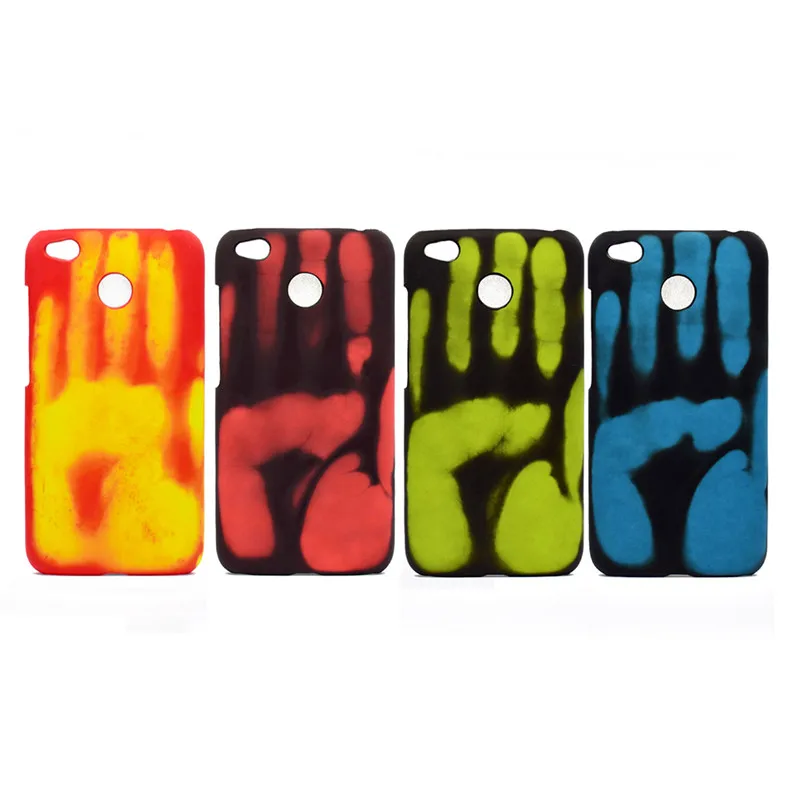 

Thermal Sensor Fluorescent Color Changing PC Phone Case Back Cover For Redmi 4X Protective Phone Shell Wholesale dropshipping