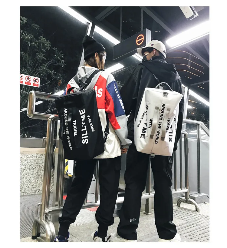 Рюкзак мужской большой емкости супер огонь рюкзак дорожная сумка Корейская версия Harajuku модный тренд Студенческая сумка женская