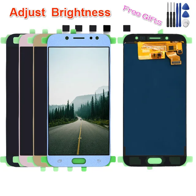 

LCD Replacement For Samsung Galaxy J5 Pro J530 J5 2017 Adjust Brightnes Display Touch Screen Digitizer Assembly With Tools