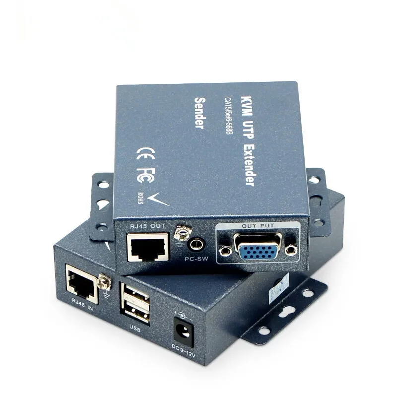 USB Sinyal KVM Extender Cat5 Cat5e Cat6 