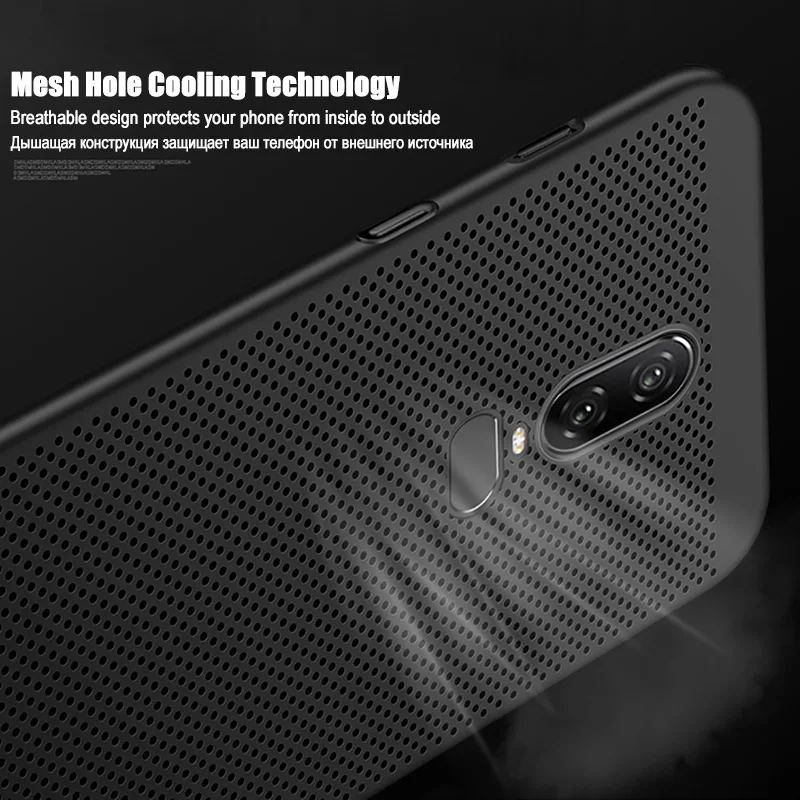

Ultra Thin Back Cover Protective Case For Oneplus 6T 6 5T 5 Hollow Heat Dissipation Bumper Housing Capas One Plus 6T 6 5T 5