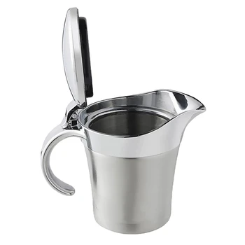 

Stainless Steel Thermal Steak Gravy Boat Pot Sauce Jug Double Walled 450Ml Double Walled Insulated Thermal