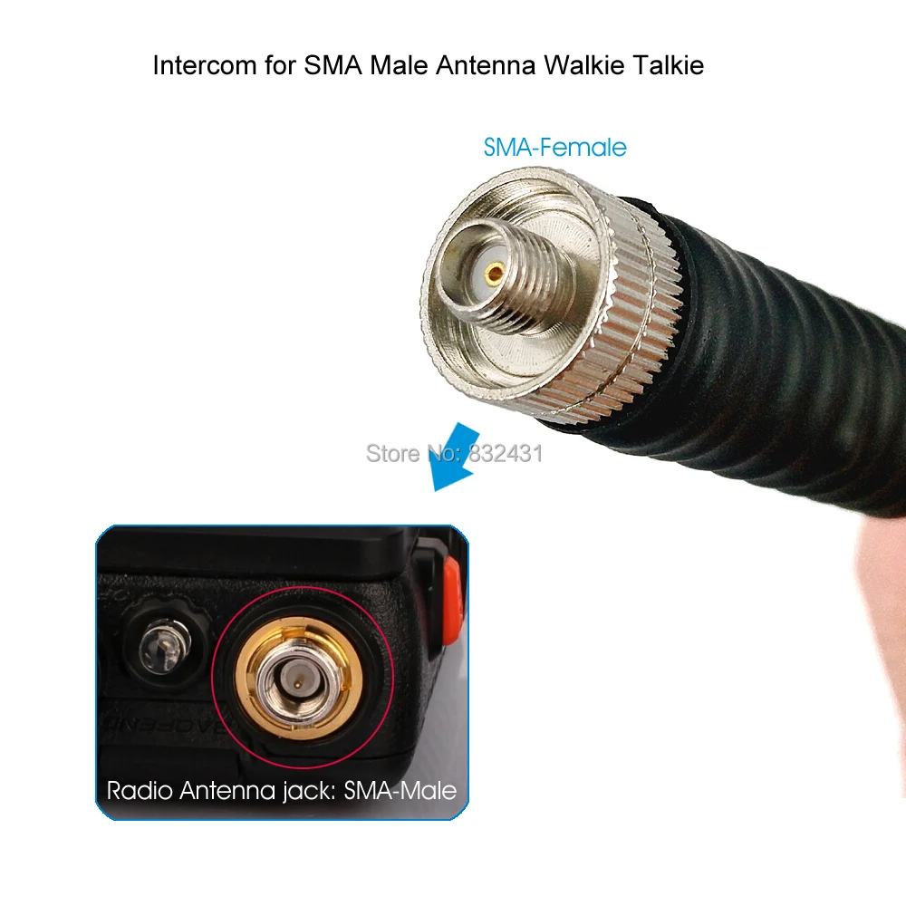 SMA Female FP10120 VHF Telescopic Antenna for Walkie Talkie 7