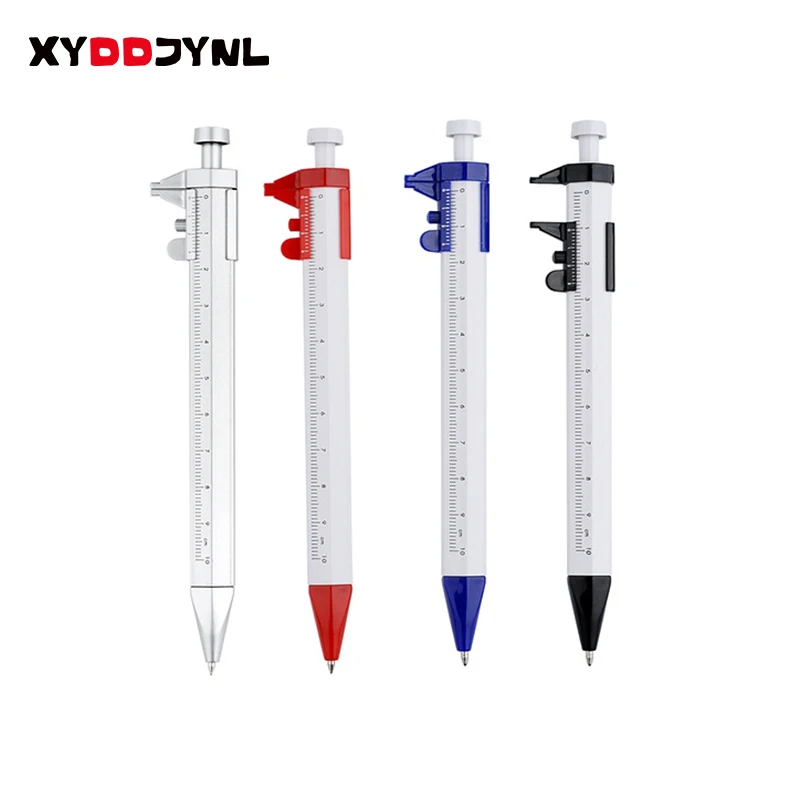 Multifunction Stationery Ballpen Cursor Caliper Scale Ruler Press Ballpoint Pen