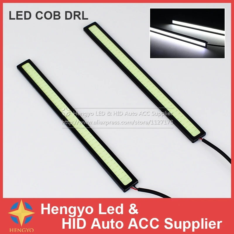 2PCS/Lot Ultra Bright 20W 14cm Silver Shell Daytime Running Light 100% Waterproof COB Day Time Lights LED Car DRL Driving Lamp | Автомобили