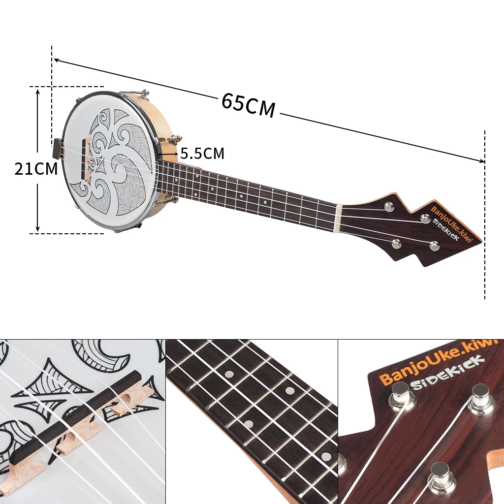 Tenor Banjolele Banjouke Sidekick банджо Гавайские гитары укулеле W/Сумка ремень укулеле тюнер 26''