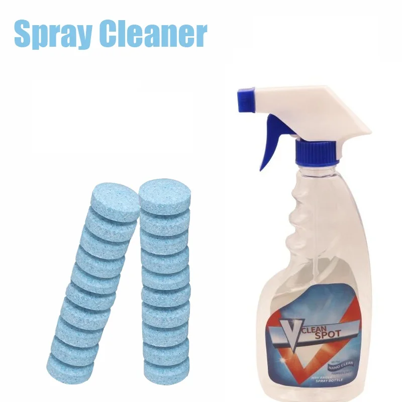 

Blue color Multifunctional Effervescent Spray Cleaner Set With Bottle Wiper Home Cleaning Concentrate Effervescent Spray Cleaner