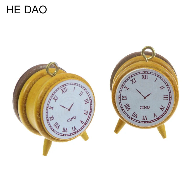 

1 PC Vintage Style Clock Shape Mini Wooden Diy Stamp Set Student Prize Promotional Gift Stationery