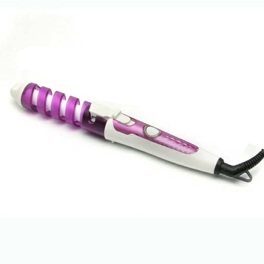 Электрический волшебный инструмент для укладки волос Rizador De Pelo, бигуди для волос, профессиональная спиральная Плойка для завивки волос, палочка для завивки, стайлер с европейской вилкой - Цвет: Фиолетовый