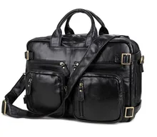 Business Cowhide Real Genuine Leather Bag Men Briefcase Multi Pockets Men Messenger Bags Handbag Laptop Shoulder Bags #VP-J7026