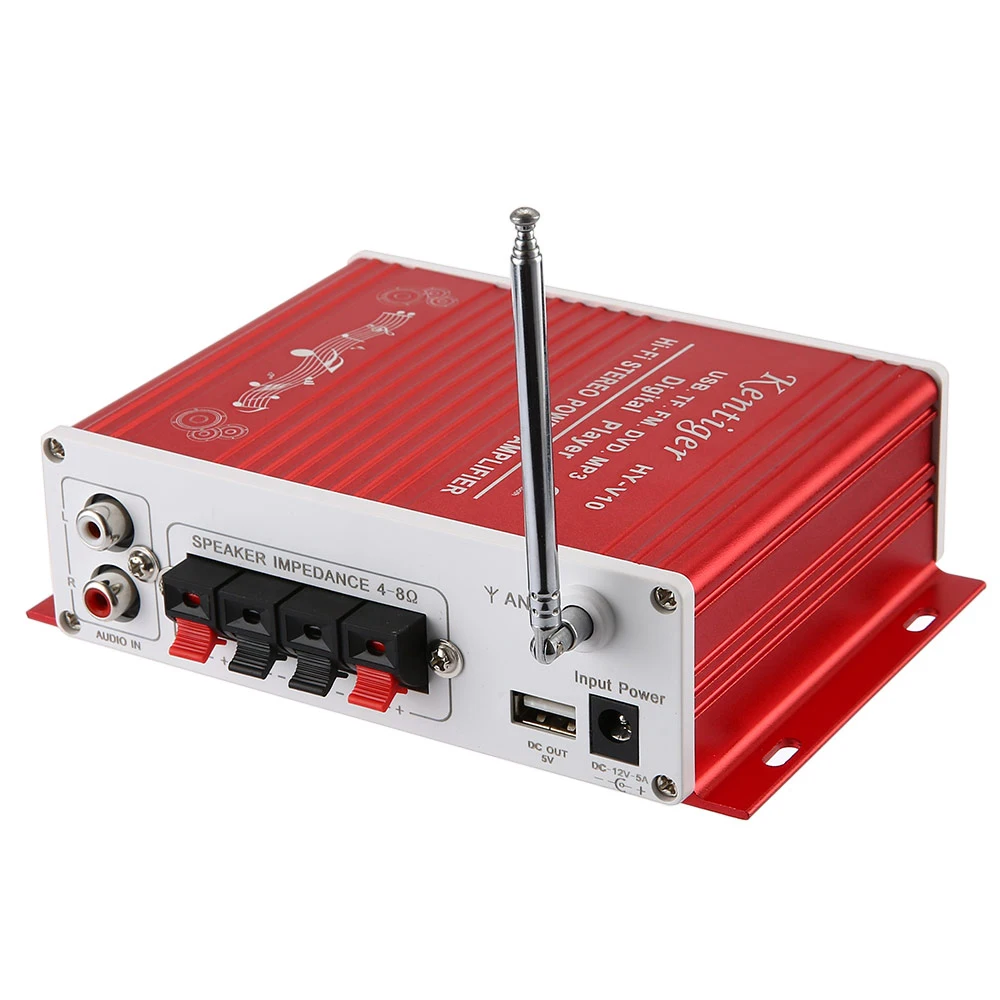 Kentiger V10 Bluetooth Hi-Fi Class-AB Stereo Super Bass Audio Power Amplifier Senior Shielding Inductor Wireless Amplificador