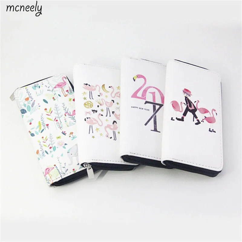 

Worldwide Popular Fresh Flamingo Pattern Lovely Long Wallet Purse Women Female Clutch Purse Wallet For Women Purse Card Bag