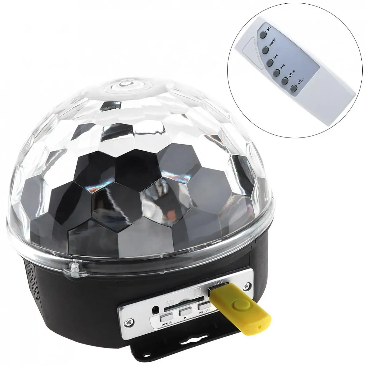 

6 Color LED Remote Control Music Magic Ball Effect Disco DJ Light with MP3 Function