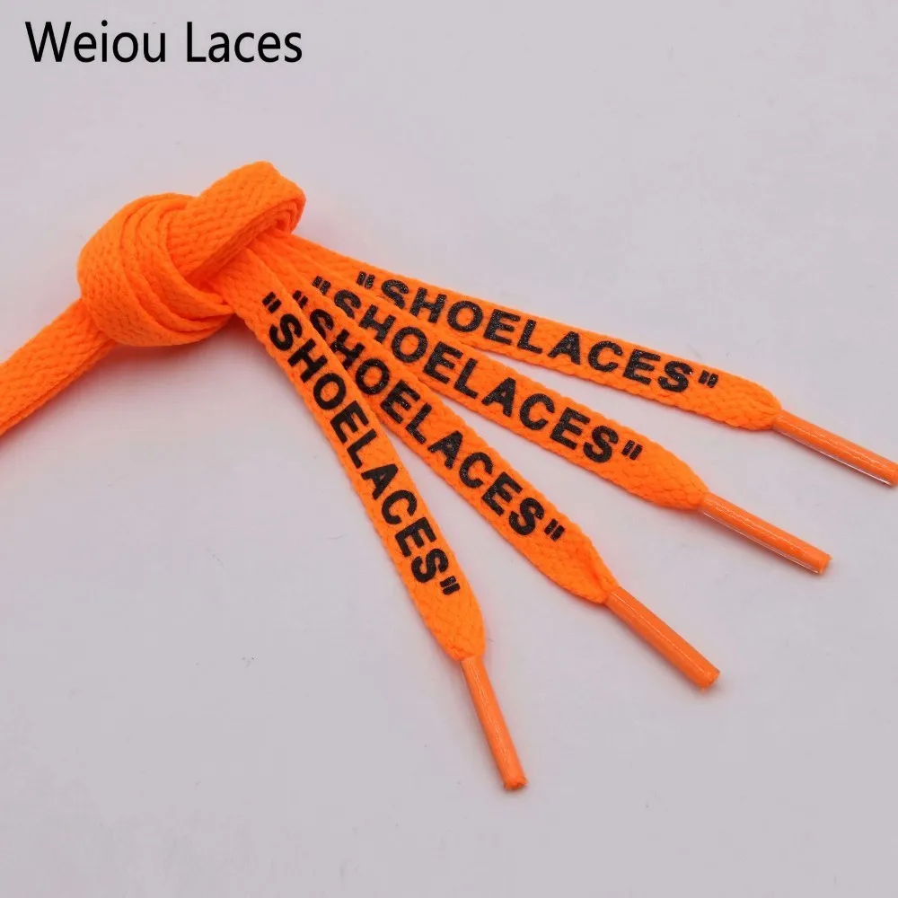 Weiou/Классические ботинки на плоской подошве с двусторонней печатью с надписью «шнурки»; Цвет зеленый, оранжевый, синий, белый; Aj1-11 ботинки AF1; обувь со шнуровкой - Цвет: 3220	Orange-114cm