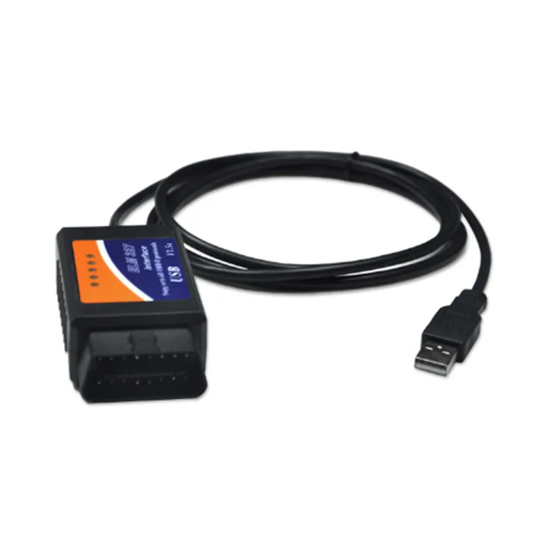 ELM327 Usb интерфейс, OBDII ELM 327 Scanner V1.5 автомобильный диагностический кабель