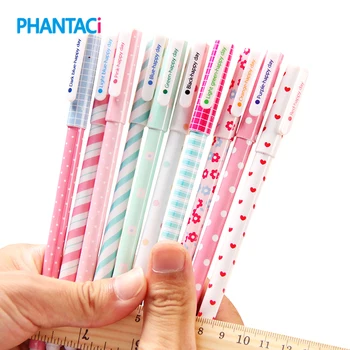 

10 Pcs/Lot Kawaii Colorful Ink Gel Pen Set Cute Cartoon Colorful Gel Pen Korean Stationery Graffiti Painting Pens Gift School