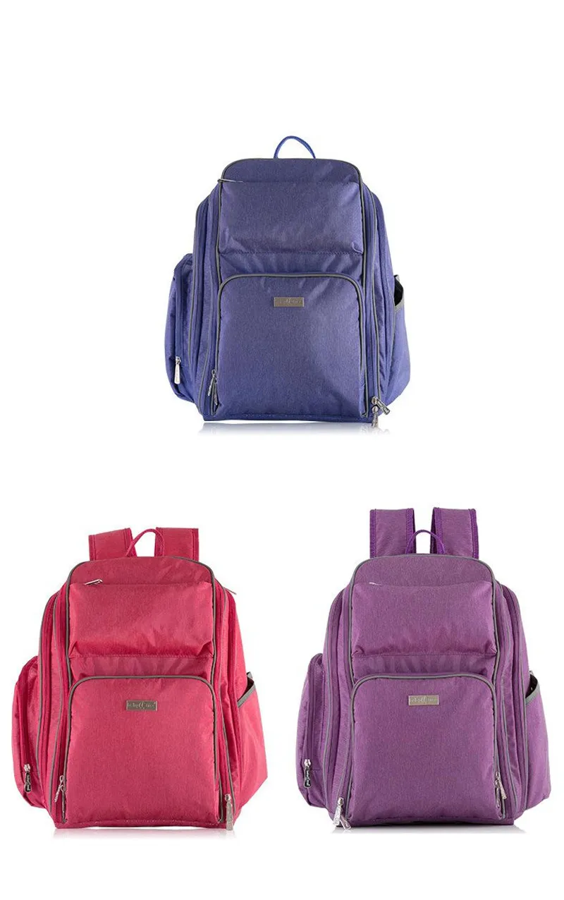 Brand New Baby&Mother Diaper Bags Mummy Backpacks Nappy Changing Bag Maternal Shoulder Large Capacity Mother Backpack,Purple,Red04