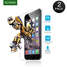 ФОТО hotwav 2pcs protective film 100% superior quality tempered for glass iphone 6 5 7 tempered glass screen protector