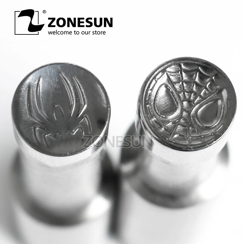 

ZONESUN Spiderman Single Tablet Punch Machine Mold Press Custom Sugar Tablet Stamping Die Logo TDP0 1.5 3 5 Mould Making Machine