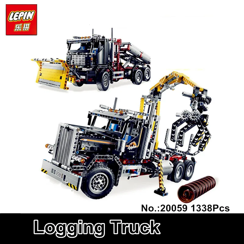 

In-Stock Lepin 20059 1338Pcs Mechanical Serie The Logging Truck Set Children Educational Building Blocks Bricks Toys Model 9397