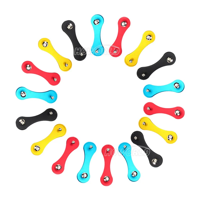 2 PCS EDC Multifunctional Portable Alloy Aluminum Hard Oxide Smart Keychain Key Holder Clip