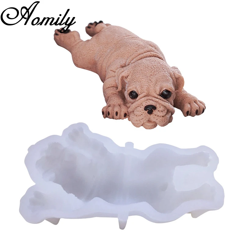 Силиконовая форма Aomily 3D Shar Pei для выпечки мороженого милый дизайн сделай сам