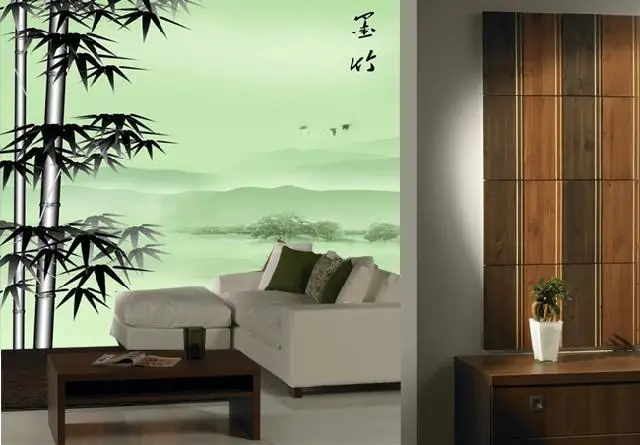 Bamboo TV background wallpaper murals | elegant backdrop painted mural large bamboo background|background|wallpaper weddingbackgrounds roses