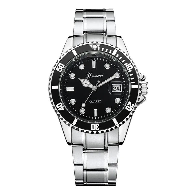 

Clock Men Watch Noble Fashion Military Stainless Steel Date Sport Quartz Analog Wrist Watch Unique Generously Temperament M4