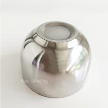 Двухслойная чаша для влажного бритья из нержавеющей стали, металлическая чашка, парикмахерская кружка для мыла, 100 шт