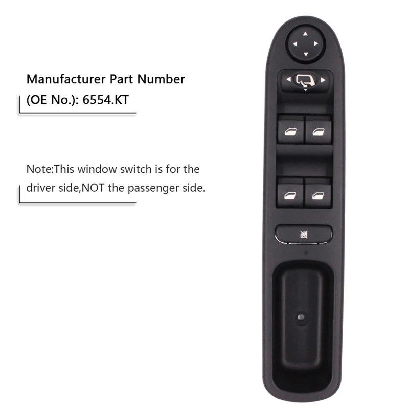 6554.KT NEW Left Front Automobile Electric Door Switch Window Control