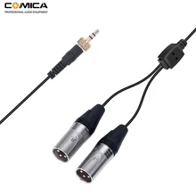 Comica CVM-DS-XLR 3,5 мм TRS к двойному XLR стерео аудио выходному кабелю адаптер для Comica беспроводные микрофонные системы