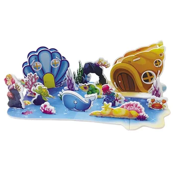 

3D DIY Puzzle Jigsaw Baby toy Kid Early learning Castle Construction pattern gift For Children Brinquedo Educativo Houses Puzzle