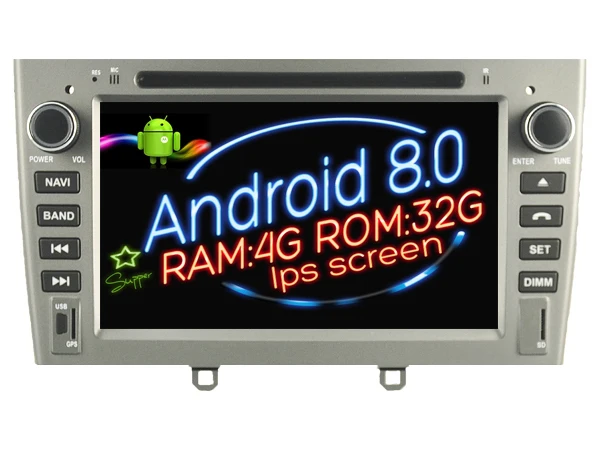 Perfect Ips screen Android 8.0 Car Dvd Navi Player FOR PEUGEOT 408 2010 2011 gps auto stereo audio multimedia 0