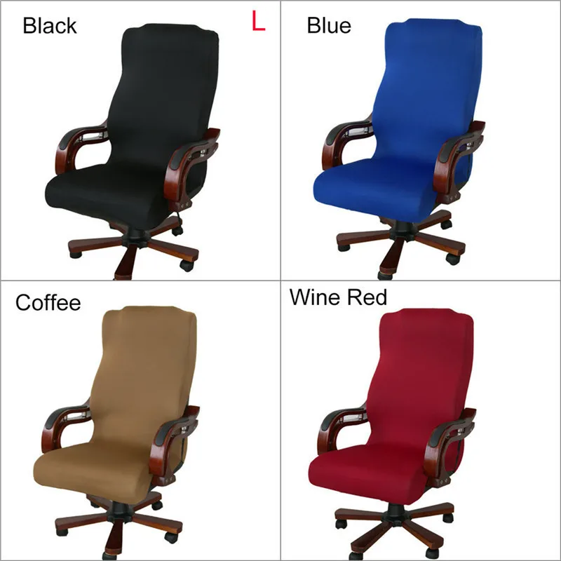 Preise Modern Spandex Computer Chair Cover 100% Polyester Elastic Fabric Office Chair Cover 4 Colors 3 Size Easy Washable Removeable