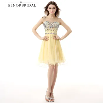 

Elnorbridal Real Photo Cocktail Dresses 2018 Jurken Ever Pretty Homecoming Gowns Short Robe De Cocktail Noire