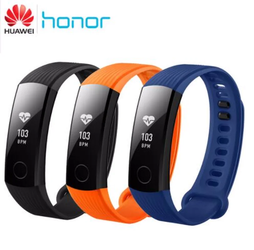 

Huawei Honor 3 Smart Wristband Bracelet Swimmable 5ATM 0.91" OLED Screen Touchpad Heart Rate Monitor Push Message