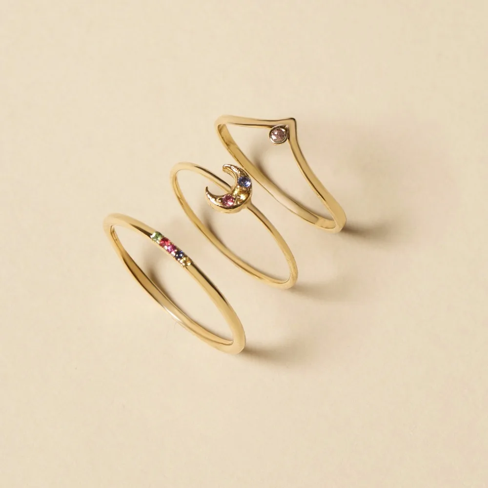 100% 925 sterling silver thin cz band Gold ring for women Rainbow multi color colorful cz thin band minimal delicate dainty ring