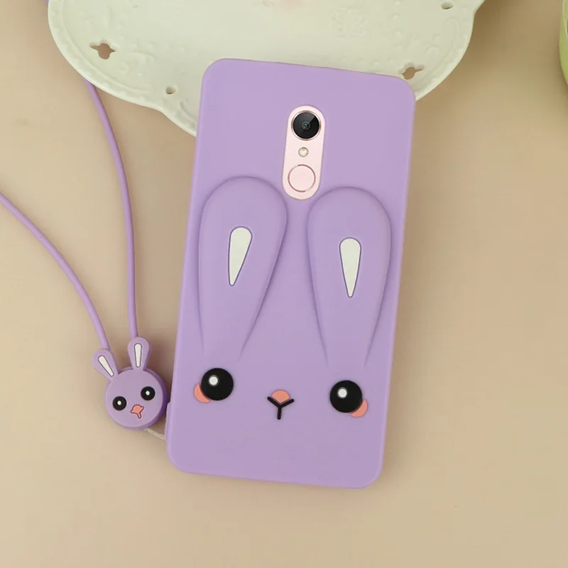 Восхитительный чехол для Xiaomi Redmi Note 5 Plus 3s 3 5A 4A 4X 6A с милым рисунком кролика задняя