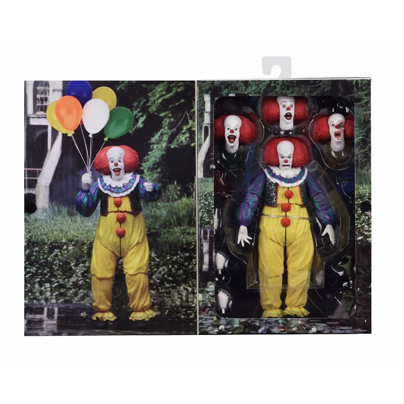 Horror Movie It Character NECA Joker With Balloons Pennywise Action Figure Model Toy for Christmas Halloween Gifts (2)