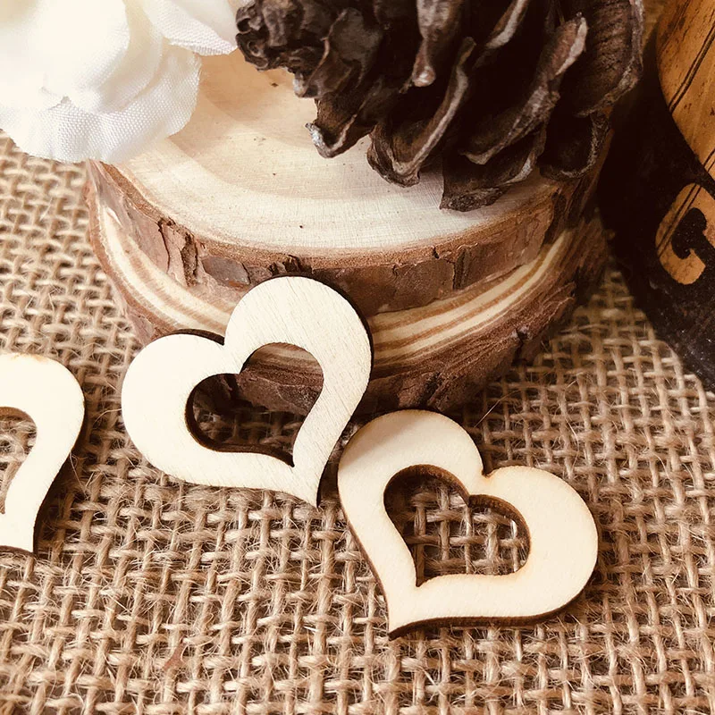wood love heart shape embellished tag (2)
