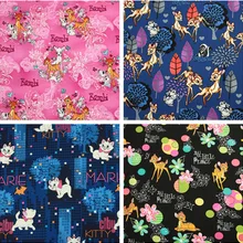 50*140 см Marie Cat Бэмби хлопчатобумажная ткань для шитья ручной работы, домашний текстиль, пэчворк, штаны для мальчиков, рубашка